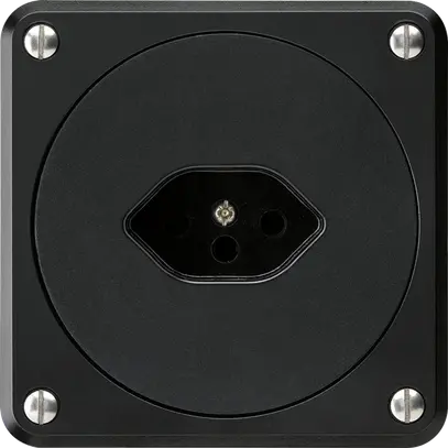 UP-Steckdose robusto Typ 13 schwarz ohne Klappdeckel für Kombination 