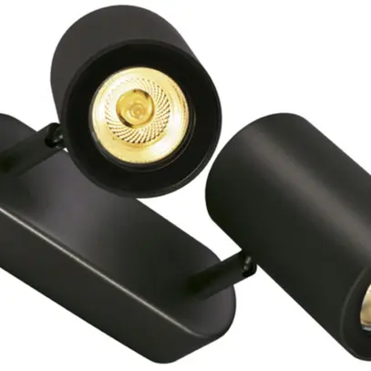 Plafoniera/lpda a muro SLV ENOLA_B, 2×GU10 50W IP20 nero opaco 