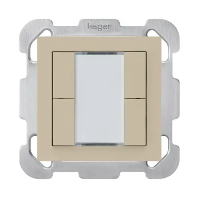 Poussoir ENC kallysto B KNX 4× s/e-link beige 