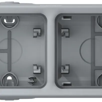 Boîtier AP PLEXO 1×2 gris 