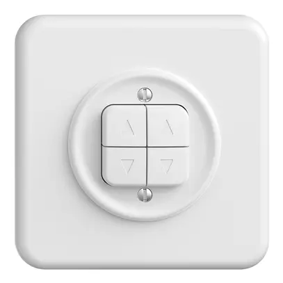 Poussoir pour stores ENC STANDARDdue QMI blanc 2 canaux 