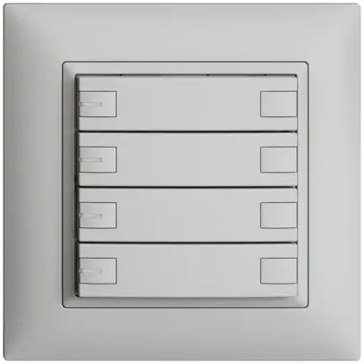 Pulsante INC KNX 4×EDIZIOdue grigio chiaro RGB con LED 
