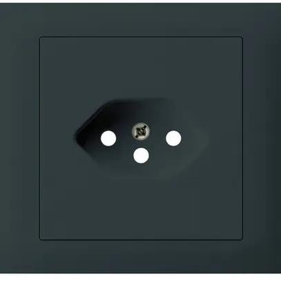 Kit frontal INC Hager kallysto pour prise G3 1×type 13 cadre enfichable noir 