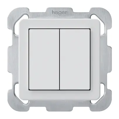 Pulsante KNX INC Hager BA basico B doppio 77×77mm bianco 