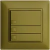Poussoir univ. ENC 3×1t bornes enf. EDIZIOdue olive, sans LED 