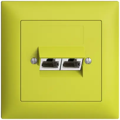 Presa INC 2×RJ45/s 8P sep. EDIZIOdue lemon ITplus 