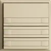 UP-Taster KNX 3-fach EDIZIOdue vanille RGB mit LED mit Papiereinlage 