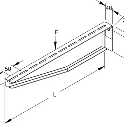 Console murale 610×60mm zing.send. 