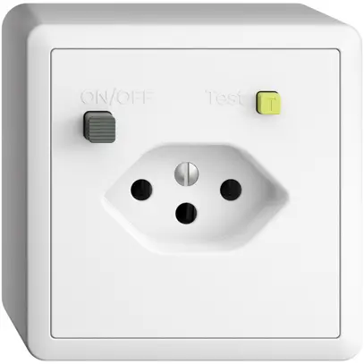 Prise AP EDIZIOdue T13 FI 30mA, blanc 