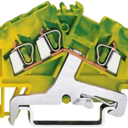 Morsetto WAGO 3L 2.5mm² verde/giallo 