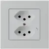 Prise ENC kallysto.pro 2×T13/1 gris clair 