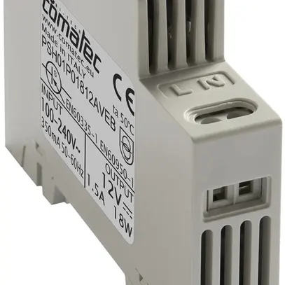 Alimentazione AMD Comatec PSH01, IN: 100…240VAC, OUT: 12VDC/18W, stabilizz. 1UM 