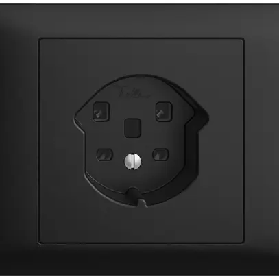 Prise INC EDIZIOdue T25 16A noir bornes à vis 