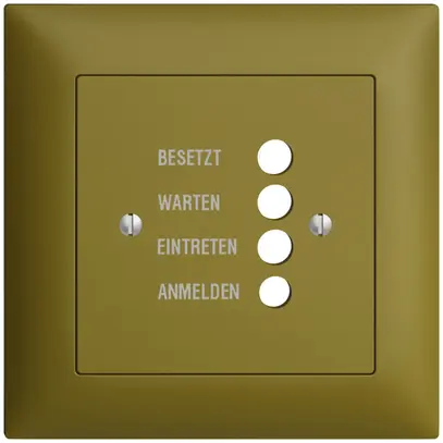 Kit frontal ENC EDIZIOdue olive 88×88 pour station de porte 1334.D 