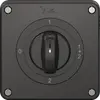 Interruttore rotativo NEVO N.CO 1/1 L, con manopola, KS, 0-1-1+2-2, nero 