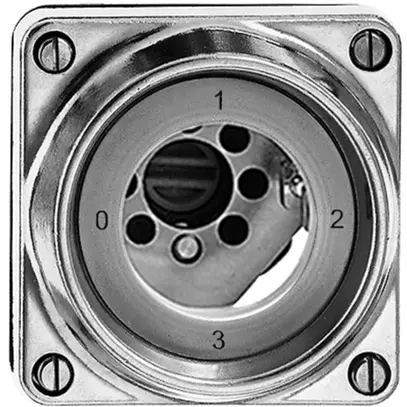 Interrupteur rotatif INC hum.5/1L Al poli, pour serr.de sûr, s.cylindre 