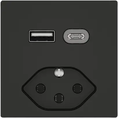 Presa di ricarica USB EDIZIO.liv SNAPFIX® USB A+C/T13 3A 230VAC ne 