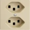 Prise 2×T23 EDIZIOdue vanille, 16A, avec bornes enf. 