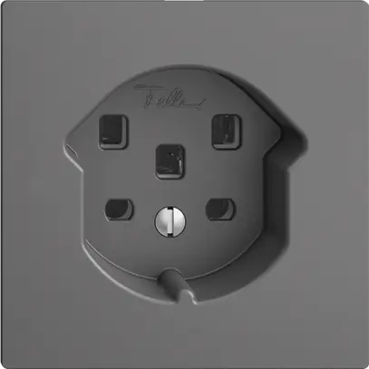 Steckdose EDIZIOdue T25 16A dunkelgrau, mit Steckklemmen 