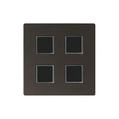 Kit de recouvr. EDIZIOdue elegance pour poussoir quadruple moca 