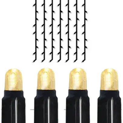 Cortina luminosa System 24 Extra, 1×2m, nero, 2.1W, 98 LED, bianco caldo 