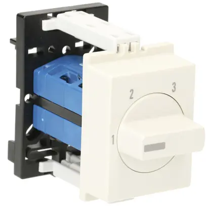 REG-Drehschalter K&N, 10A/440V -/1L, Griff hgu, "1-2-3" 