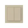 Kit frontal kallysto 60×60 beige pour interrupteur avec bouton double 