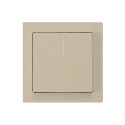 Kit frontale kallysto 60×60 beige per interruttore/tasto con bottone doppio 