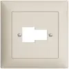 Kit frontal EDIZIOdue crema 88×88mm 1×TT 1×RJ45 