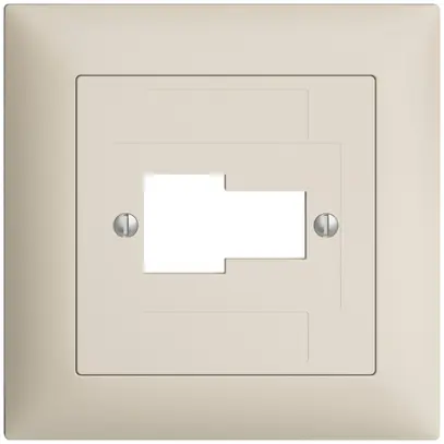 Kit frontal EDIZIOdue crema 88×88mm 1×TT 1×RJ45 