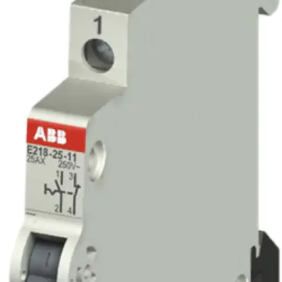 Commutatore di comando AMD E218, 25A/250V 2L 1Ch+1R, ½UM, "I-II" 