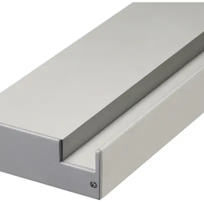 Profilo di supporto murale GLENOS Profi, 1m con cappe terminale grigio argento 