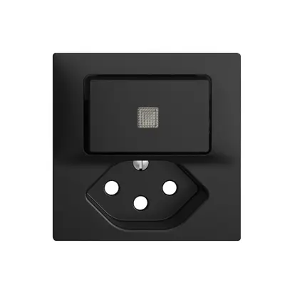 Kit frontal EDIZIOdue noir 60×60mm T13, lentille, 