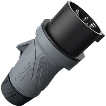 Spina mobile CEE PowerTOPXtra R 16A IP54 5P 7h 500V Ø68×163mm nero 