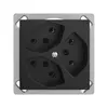 Prise INC EDIZIOdue 3×T13 noir 