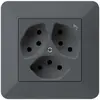 Presa INC kallysto.trend 3×T13 antracite con protezione bambini 