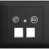 Prise multimédia 4dB INC Edue BKE, prise de dérivation, pour 2×RJ45 Keystone, no 