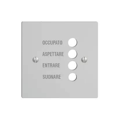 Plaque frontale EDIZIOdue gris clair, italien 