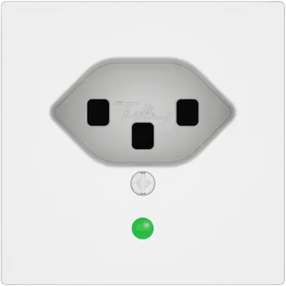 Presa EDIZIO.liv SNAPFIX® 1×T23 con LED verde bi 