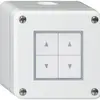 Interruttore per tapparelle AP robusto IP55 bianco con 4 tasti di comando 
