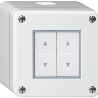 Interruttore per tapparelle AP robusto IP55 bianco con 4 tasti di comando 