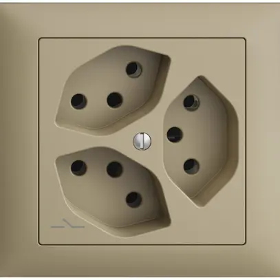 EB-Steckdose EDIZIOdue 3×T13 1×S sand 