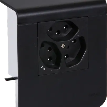 Support d'appareil Hager pour SL20055 noir, 3×T13 1×S 