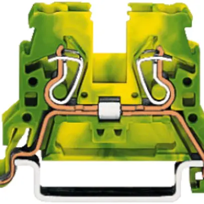 Morsetto di passaggio WAGO 2L 4mm² verde/giallo 