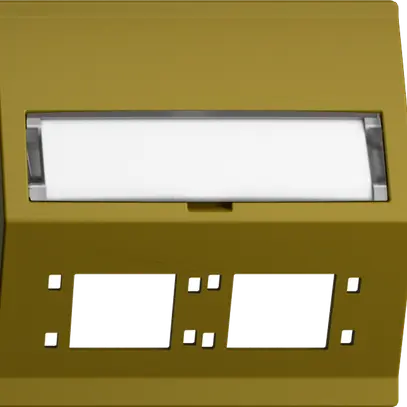 Kit montage INC EDIZIOdue F sortie oblique 2×R&M cat.6A/LC spécial, olive 