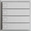 Poussoir ENC KNX 4× EDIZIOdue gris clair RGB sans LED 