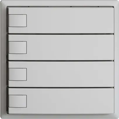 Poussoir ENC KNX 4× EDIZIOdue gris clair RGB sans LED 