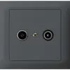 Prise de passage INC kallysto TV-R 23dB anthracite 
