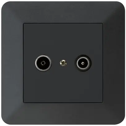 Presa di passaggio INC kallysto.trend R/TV 23dB nero 