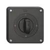 Interruttore rotativo NUP NEVO, 5/1L, con manopola, KS, 0-1-2-3, nero 